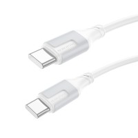  USB kabelis Borofone BX101 60W USB-C to USB-C 1.0m white 